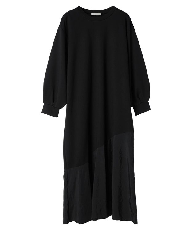 Green Parks armonia．布帛切り替えポンチワンピース Black