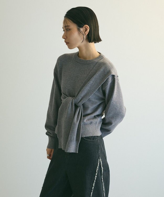 Green Parks armonia．ツイストレイヤードプルオーバー Gray