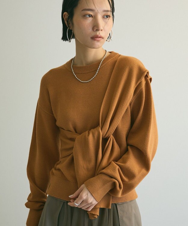 Green Parks armonia．ツイストレイヤードプルオーバー Camel