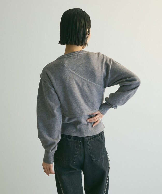 Green Parks armonia．ツイストレイヤードプルオーバー Gray