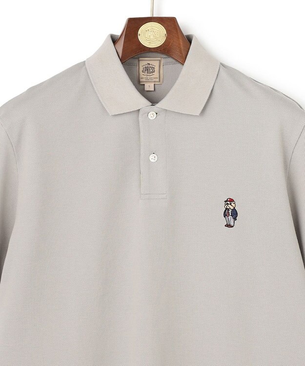 J.PRESS MEN 新デザイン【BULLDOG BOY / 8色展開】カノコレジメン ポロシャツ ライトグレー系
