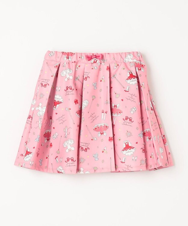 ANY KIDS 【カードキャプターさくら×any FAM】総柄 スカート ピンク