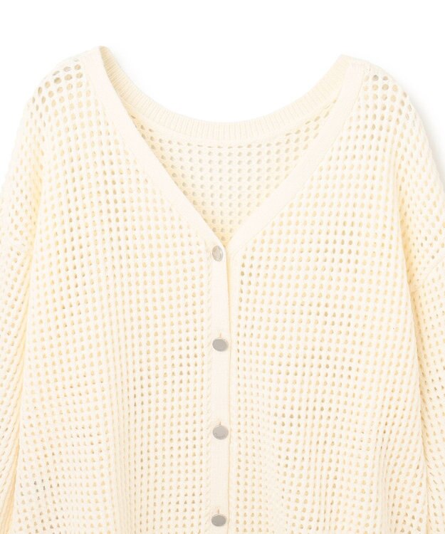 GRACE CONTINENTAL メッシュドルマン2WAYニット ホワイト