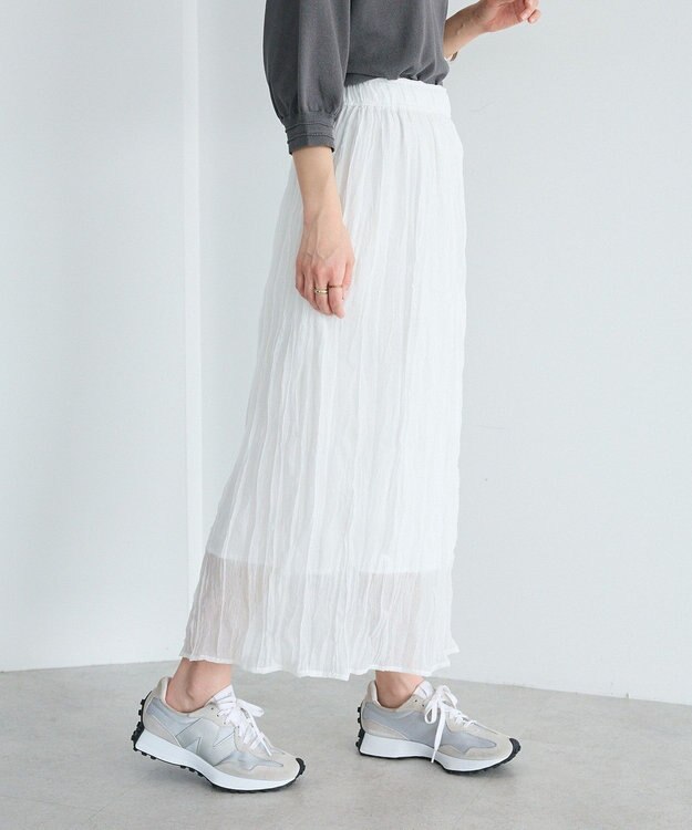 CRAFT STANDARD BOUTIQUE シアーワッシャースカート White