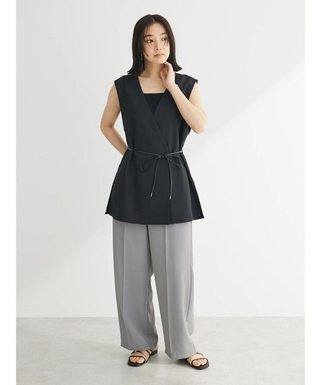 Green Parks 接触冷感　ベルト付きベスト Black