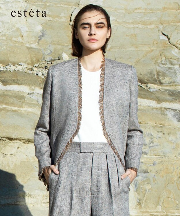 エステータ】リネンミックスツイード ジャケット / 23区  