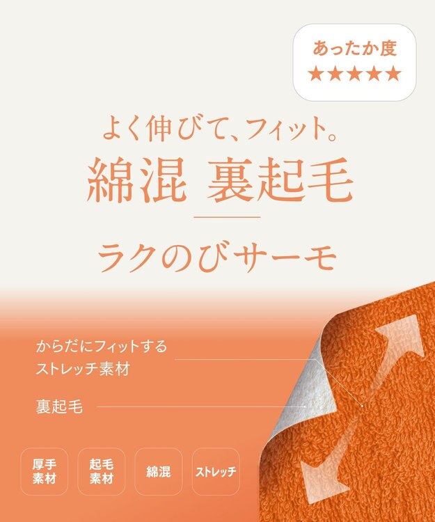 Wing あったかインナーボトム 綿混 裏起毛 よく伸びる素材 【ラクのびサーモ】 足首丈 秋 冬 ER6813 ウイング／ワコール シェルピンク