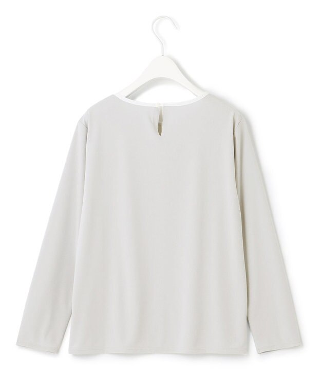 ICB 【洗える】 ジョーゼットスムース カットソー ライトグレー系