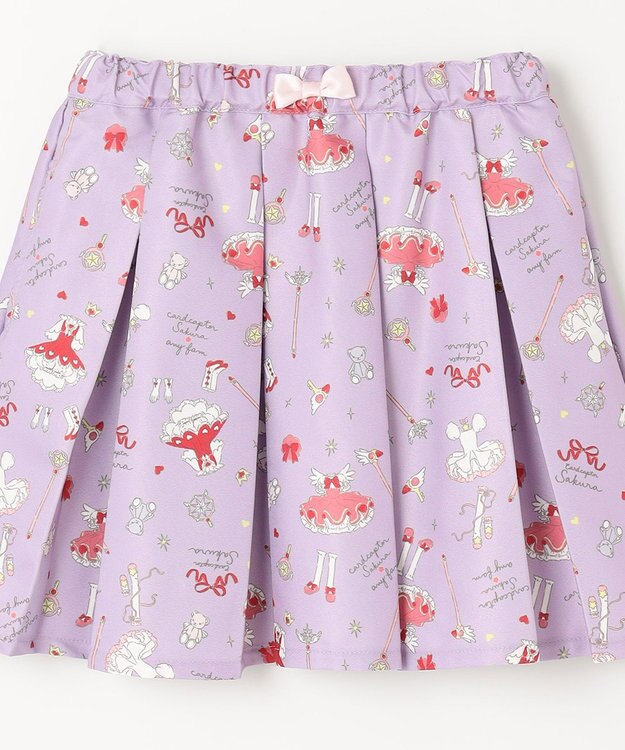 ANY KIDS 【カードキャプターさくら×any FAM】総柄 スカート ラベンダー
