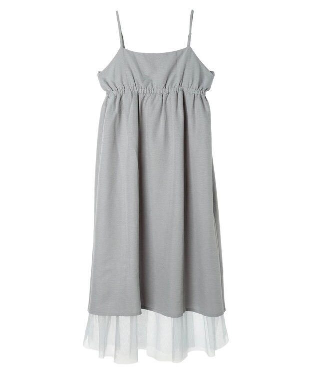 Green Parks ２ＷＡＹラメチュールキャミワンピース Gray
