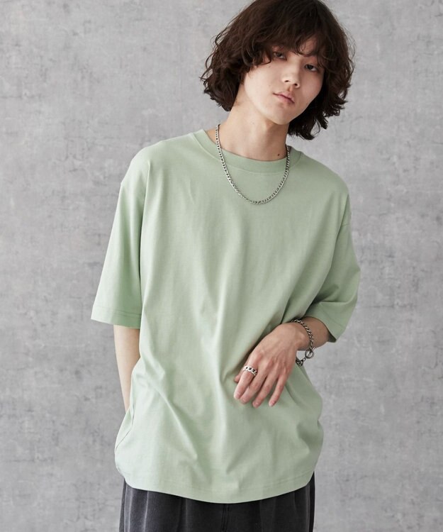 WEGO 【ユニセックス着用ITEM/綿100%/XSSMLサイズ展開】リラックスフィットコットンT グリーンその他