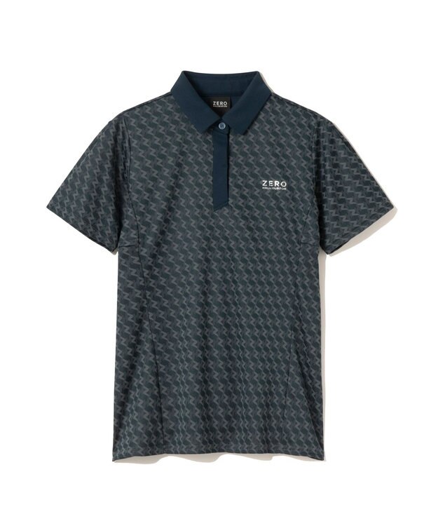 ZERO HALLIBURTON モノグラム柄ポロシャツ ZHG-W6S7a 85220 ネイビー