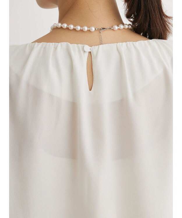 Green Parks ｅｆ－ｄｅ　ギャザーブラウス White