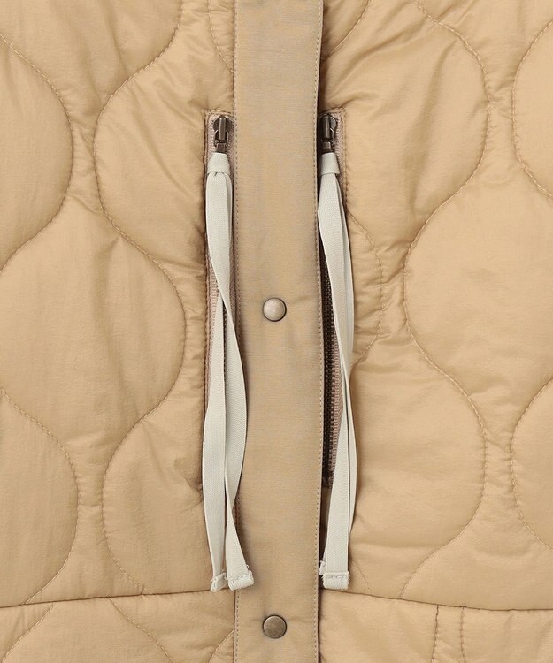 J.PRESS YORK STREET 【WOMEN】ロングキルトリバーシブルコート ベージュ系