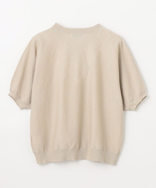 ANY 【洗濯機可/UVケア】ラメニットドルマンプルオーバー ベージュラメ