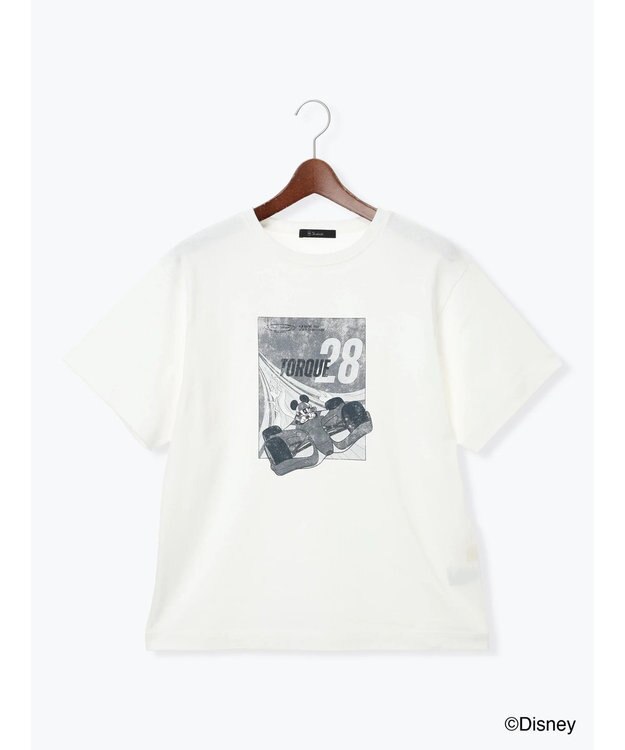 Te chichi 【Disney】MICKEY/フロントプリントTシャツ ブラック