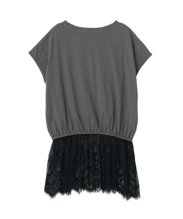 Green Parks レースドッキングフレンチプルオーバー Gray