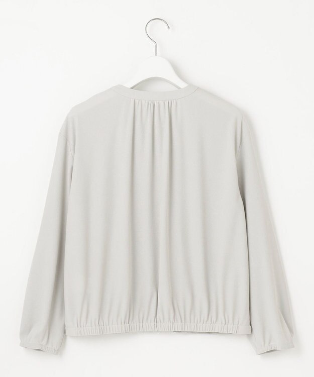 J.PRESS LADIES L シアージャージー ブルゾン ライトグレー系