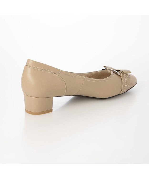 Riz raffinee <Riz raffinee>【3E】バックルリボンモチーフパンプス ベージュ