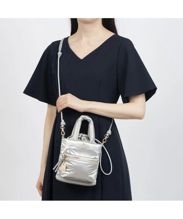 LANVIN en Bleu ボンボン 2wayミニショルダーバッグ シルバー