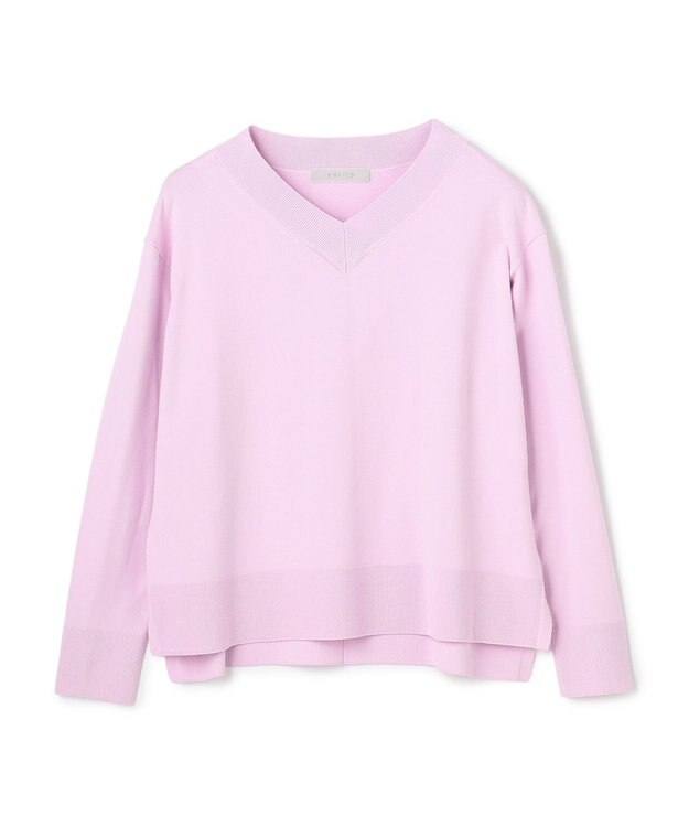 UNFILO マイビューティニット Vネック ライラック