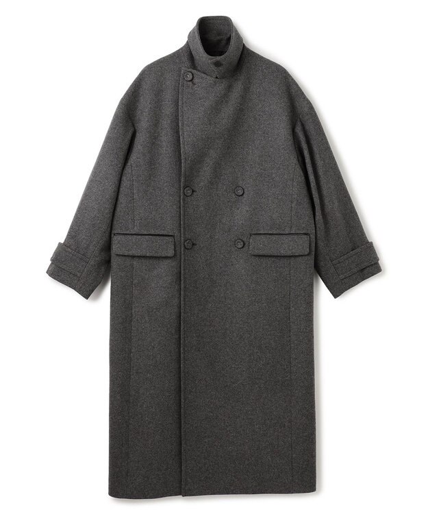 uncrave ライトメルトン ロングチェスターコート チャコール