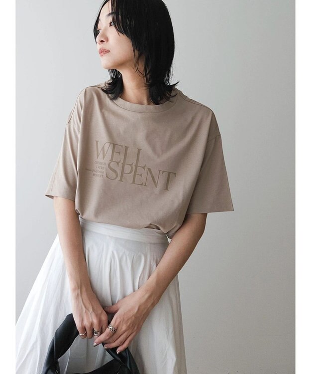Green Parks 汗染み防止アソートロゴＴシャツ Gray Beige