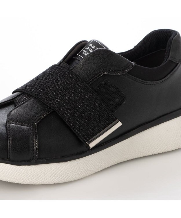 MODE ET JACOMO <MODE ET JACOMO>きれいめ厚底ベルクロスニーカー ブラック