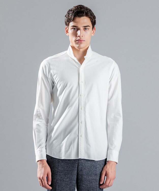 JOSEPH HOMME ツイルネルジャージー　ウイングカラーシャツ ホワイト系