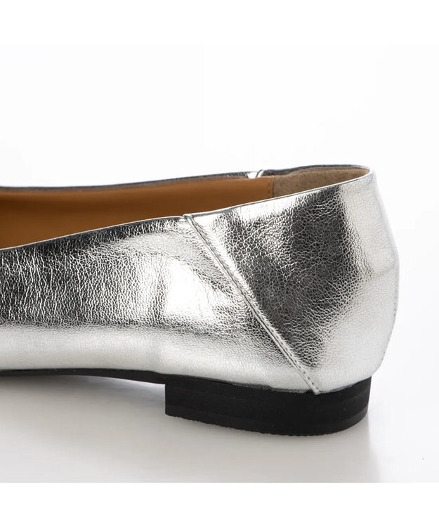 MODE ET JACOMO <carino>スクエアトゥバレエシューズ シルバー