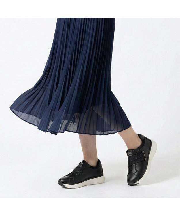 MODE ET JACOMO <MODE ET JACOMO>きれいめ厚底ベルクロスニーカー ブラック