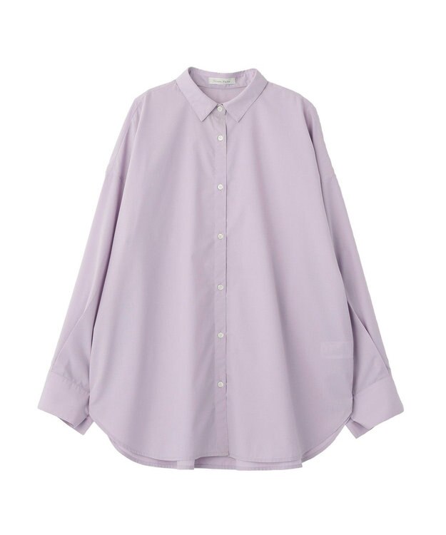 Green Parks イージーケア抜け衿シャツ Purple