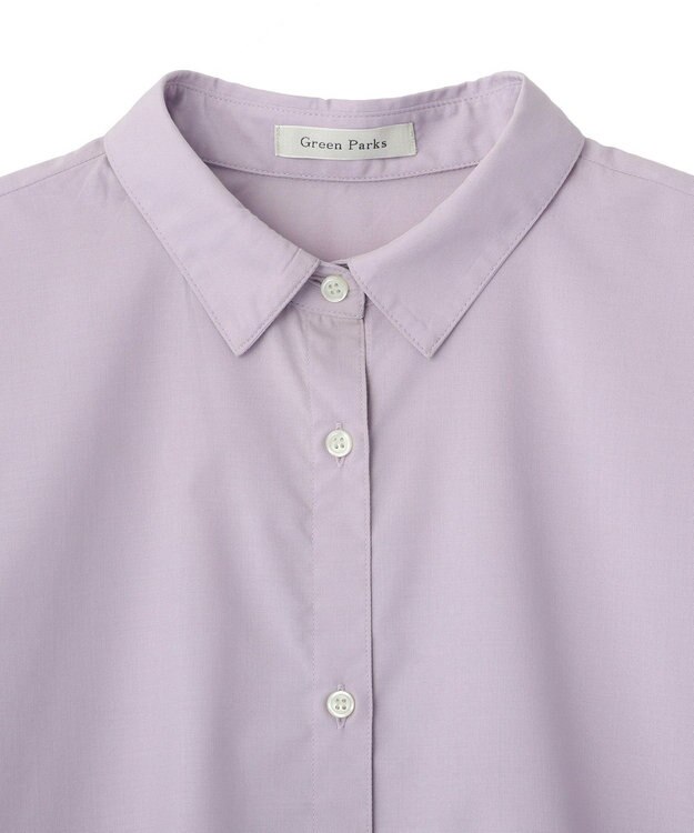 Green Parks イージーケア抜け衿シャツ Purple