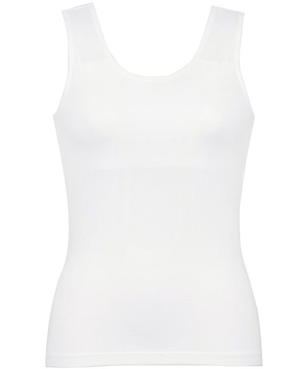 Wing ジュニア 胸あて付きタンクトップ Wing Teen 綿混素材(身生地部) 【STEP1 トップが目立ちはじめた胸に】 小学生 中学生 RL6411 ウイング／ワコール ホワイト