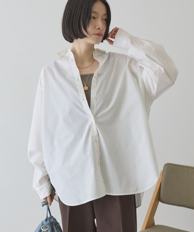 AMERICAN HOLIC 【花粉防止】【イージーケア】ベーシックシャツ Off White