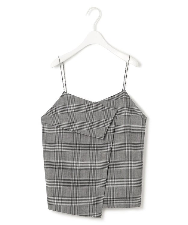 ICB L 【洗える】ウール2WAYストレッチ キャミソールブラウス グレンチェック系