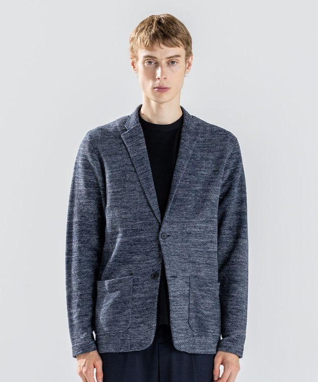 JOSEPH HOMME 【新素材】リンクスツイード　ニットジャケット ネイビー系