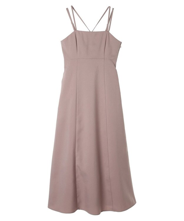 earth music&ecology ダブルストラップキャミワンピース Pink Beige