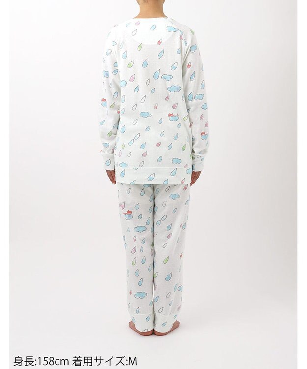 tsumori chisato SLEEP ツモリチサト パジャマ 長袖 長ズボン ルームウェア 綿混(本体) 接結天竺素材 ソフトな風合い 上下セット かぶりタイプ tsumori chisato SLEEP UDX555 /ワコール アイボリー