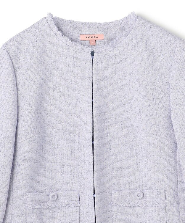 TOCCA FROST MIST TWEED ジャケット ライラック系5
