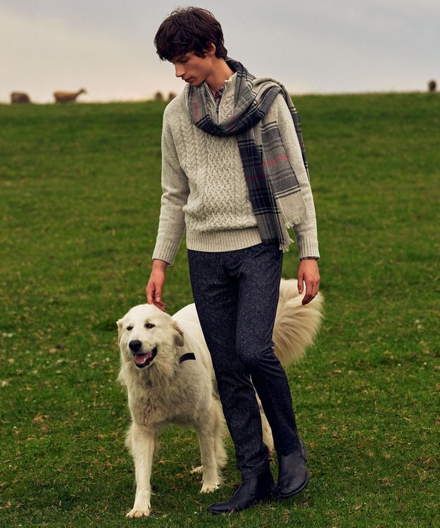 JOSEPH ABBOUD 【ストレッチ】フランネルジャージー パンツ グレー系7