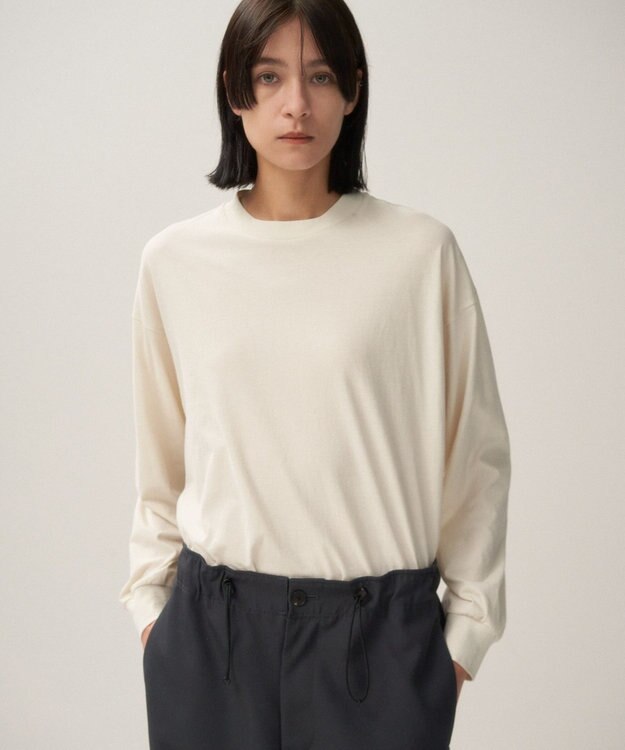 ATON FRESCA NUBACK | ロングスリーブTシャツ WARM WHITE
