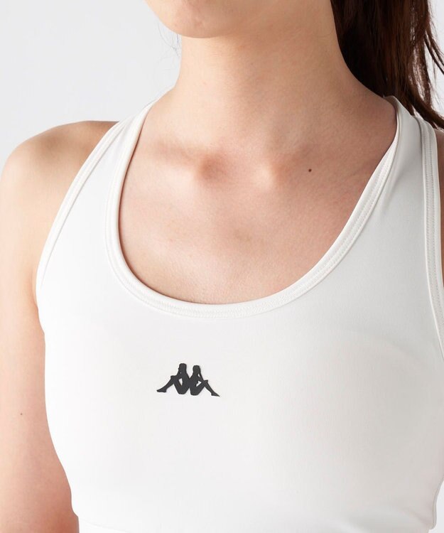 OP／FILA 【Kappa】カップ/リフレクター付き フィットネス スポーツブラトップ オフホワイト