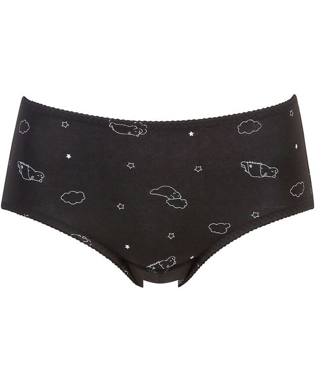 Wing ジュニア サニタリーショーツ Wing Teen ナイト用 綿混素材(身生地部) ナプキンがズレにくい仕様 はきこみ丈ふつう RJ6325 ウイング／ワコール ブラック