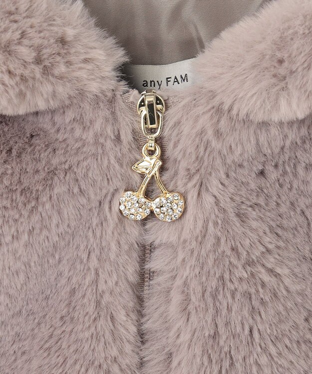 ANY KIDS アニマル耳ボアブルゾン ココア×クマ耳