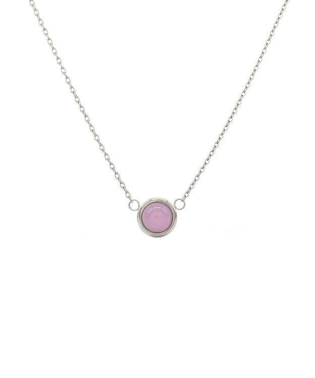 blancotokyo 【金属アレルギー対応】天然石ネックレス Piedra necklace SILVER×rosequartz