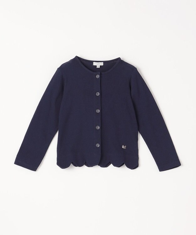 ANY KIDS 接触冷感 UVケア カーディガン ネイビー