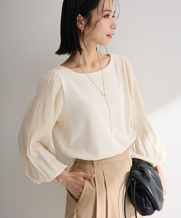 Green Parks ＳＥＴ２点　ネックレス＋マジョリカプルオーバー Ivory