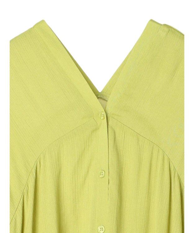 earth music&ecology レーヨンビッグシャツチュニック Lime Green