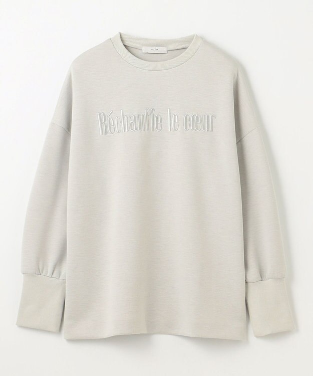 ANY L 【洗濯機可】エンブロイダリーロゴダンボールプルオーバー サンドベージュ